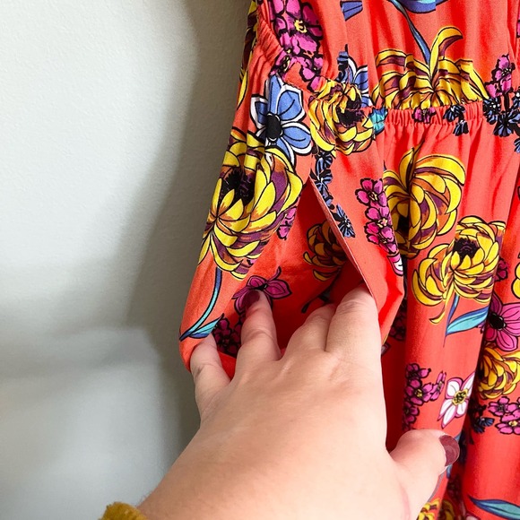 MODCLOTH Women's Floral Short Sleeve 1/2 Button Mini Dress Plus Size 2X NWOT - Picture 5 of 10